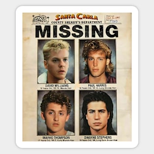 The Lost Boys Missing Flyer Sticker